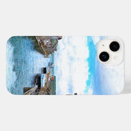 Michigan Fish Town Malerei Case-Mate iPhone Hülle (Rückseite (Horizontal))