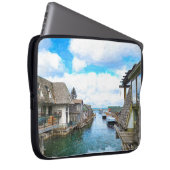 Michigan Fish Town Malerei Laptopschutzhülle (Vorne Rechts)