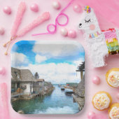 Michigan Fish Town Malerei Pappteller (Party)