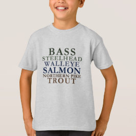 Michigan Fishing Theme Kids T-Shirt