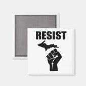 Michigan Fist RESIST Magnet (Vorderseite/Rückseite)