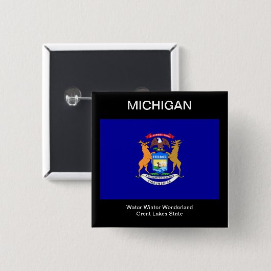 Michigan Flag Button (Vorne & Hinten)