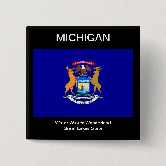 Michigan Flag Button (Vorderseite)