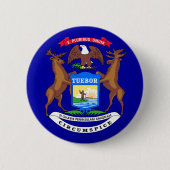 Michigan Flag Button (Vorderseite)