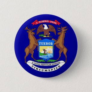 Michigan Flag Button