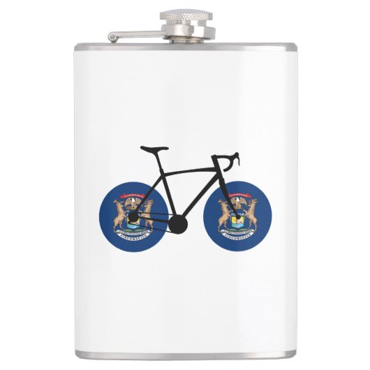 Michigan Flag Cycling Flachmann (Vorderseite)