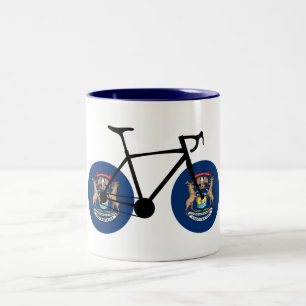 Michigan Flag Cycling Zweifarbige Tasse