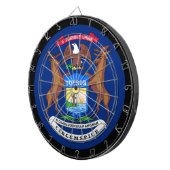 Michigan Flag Dartboard & Michigan/USA Spielbrett Dartscheibe (Vorderseite rechts)