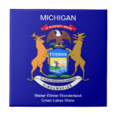 Michigan Flag Fliese (Vorderseite)