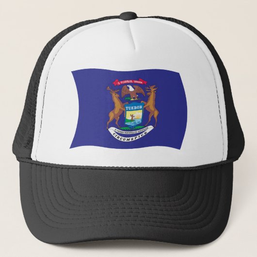 Michigan Flag Hat Truckerkappe (Vorderseite)