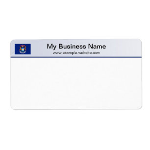Michigan Flag Header Shipping Label