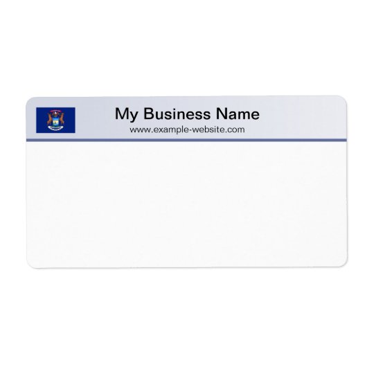 Michigan Flag Header Shipping Label (Vorne)