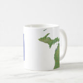 Michigan Flag + Karte Tasse (VorderseiteRechts)