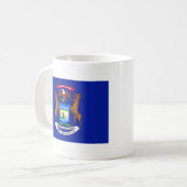 Michigan Flag + Karte Tasse (Vorderseite Links)