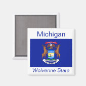 Michigan Flag Magnet (Vorderseite/Rückseite)
