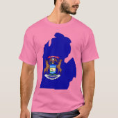 Michigan Flag Map T-Shirt (Vorderseite)