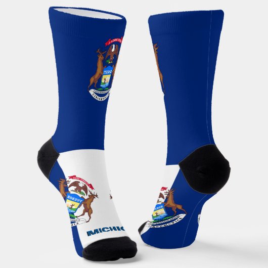 Michigan Flag Patriotic, USA Staat Premium Socken (Gewinkelt)