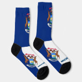 Michigan Flag Patriotic, USA Staat Premium Socken (Rechts)
