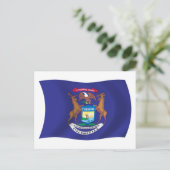 Michigan Flag Postcard Postkarte (Stehend Vorderseite)