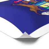 Michigan Flag Poster Print (Ecke)