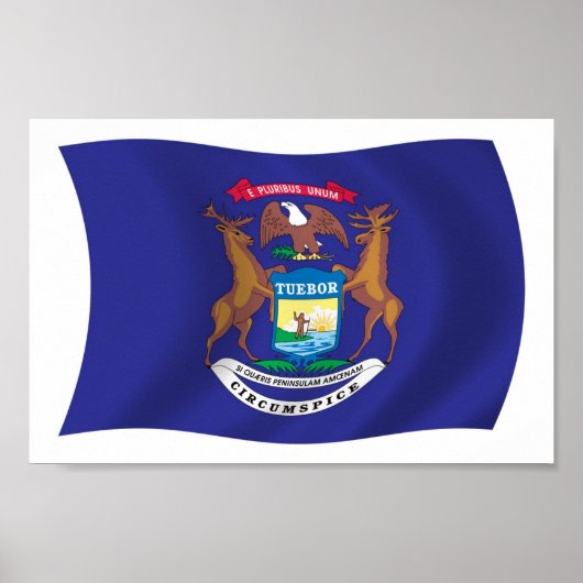 Michigan Flag Poster Print (Vorne)