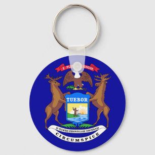 Michigan Flag Schlüsselanhänger