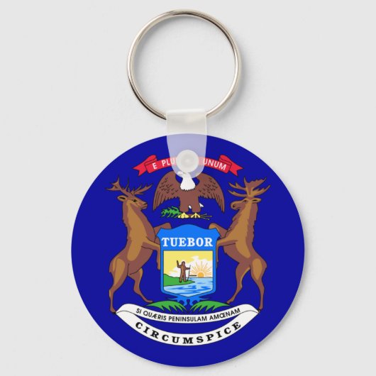 Michigan Flag Schlüsselanhänger (Vorderseite)