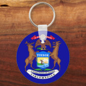 Michigan Flag Schlüsselanhänger (Vorderseite)