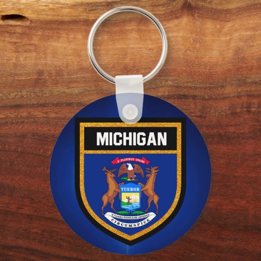 Michigan Flag Schlüsselanhänger (Vorderseite)