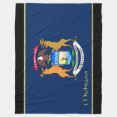 Michigan-Flagge Fleecedecke (Vorderseite)