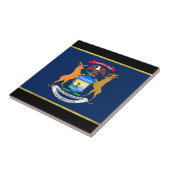 Michigan-Flagge Fliese (Seite)