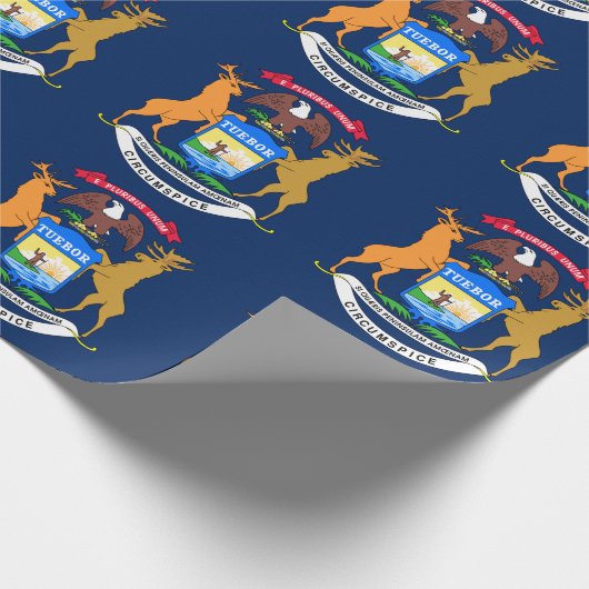 Michigan-Flagge Geschenkpapier (Ecke)