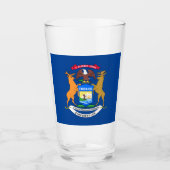 Michigan-Flagge Glas (Vorderseite)