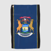 Michigan-Flagge Golfhandtuch (Vorderseite)