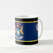Michigan-Flagge Kaffeetasse (VorderseiteRechts)