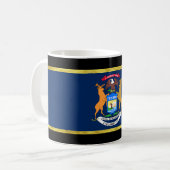 Michigan-Flagge Kaffeetasse (Vorderseite Links)