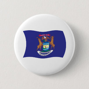 Michigan-Flagge Knopf Button