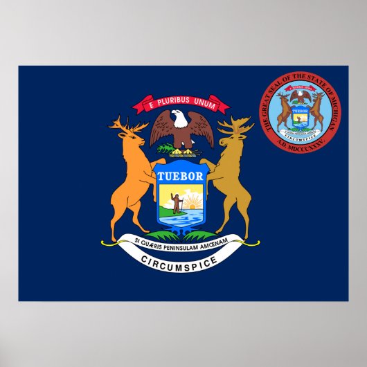 Michigan-Flagge Poster (Vorne)