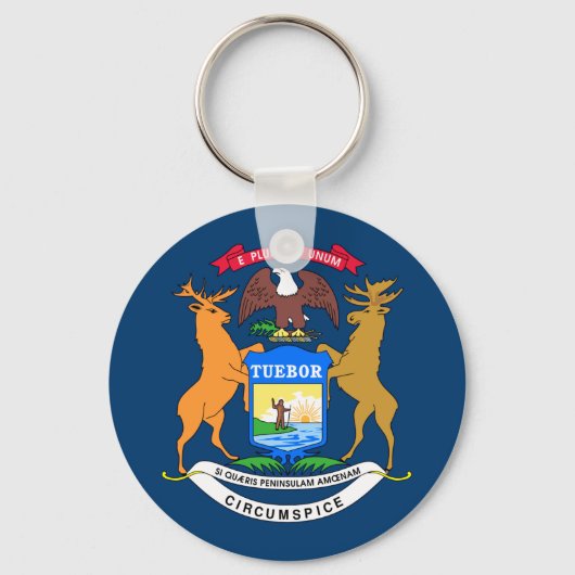 Michigan-Flagge Schlüsselanhänger (Vorderseite)