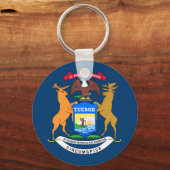Michigan-Flagge Schlüsselanhänger (Vorderseite)