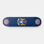 Michigan-Flagge Skateboard (Horizontal)