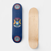 Michigan-Flagge Skateboard (Vorderseite)