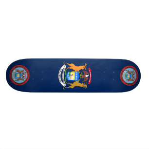 Michigan-Flagge Skateboard