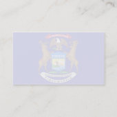 Michigan-Flagge Visitenkarte (Rückseite)
