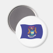 Michigan-Flaggenmagnet Magnet (Vorderseite/Rückseite)