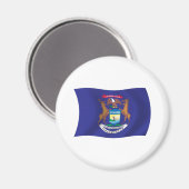 Michigan-Flaggenmagnet Magnet (Vorderseite/Rückseite)