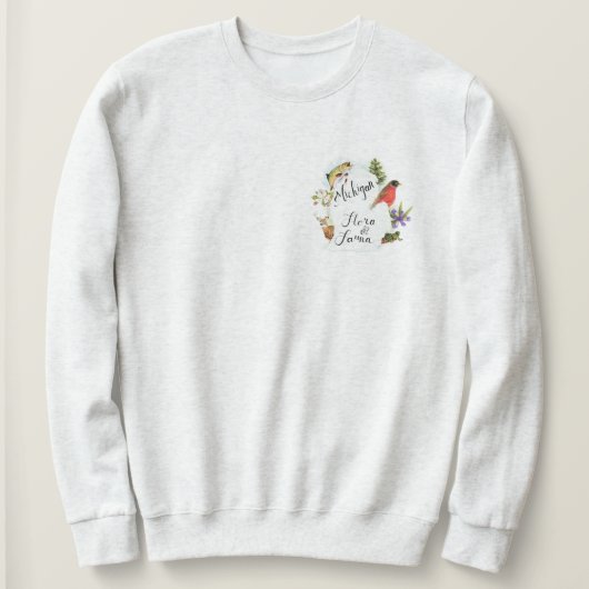 Michigan-Flora u. Fauna-Shirt Sweatshirt (Design vorne)