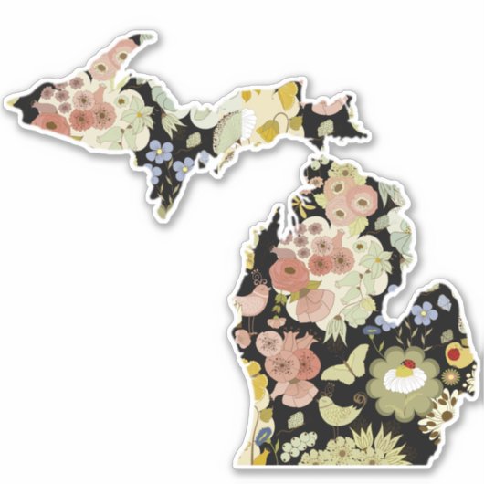 Michigan Floral Sticker (Vorderseite)