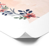 Michigan Floral Watercolor Staat Poster (Ecke)