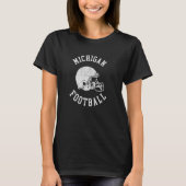 Michigan Football Throwback Football Helmet Retro T-Shirt (Vorderseite)
